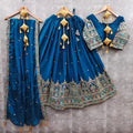 Chinon Silk Sequence Thread Embroidery Work Garba Chaniya Choli