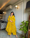 Chinon Silk Alia Cut Ready to Wear Anarkali Gown