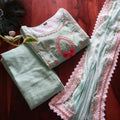 Pastel Turquoise Festive suit set