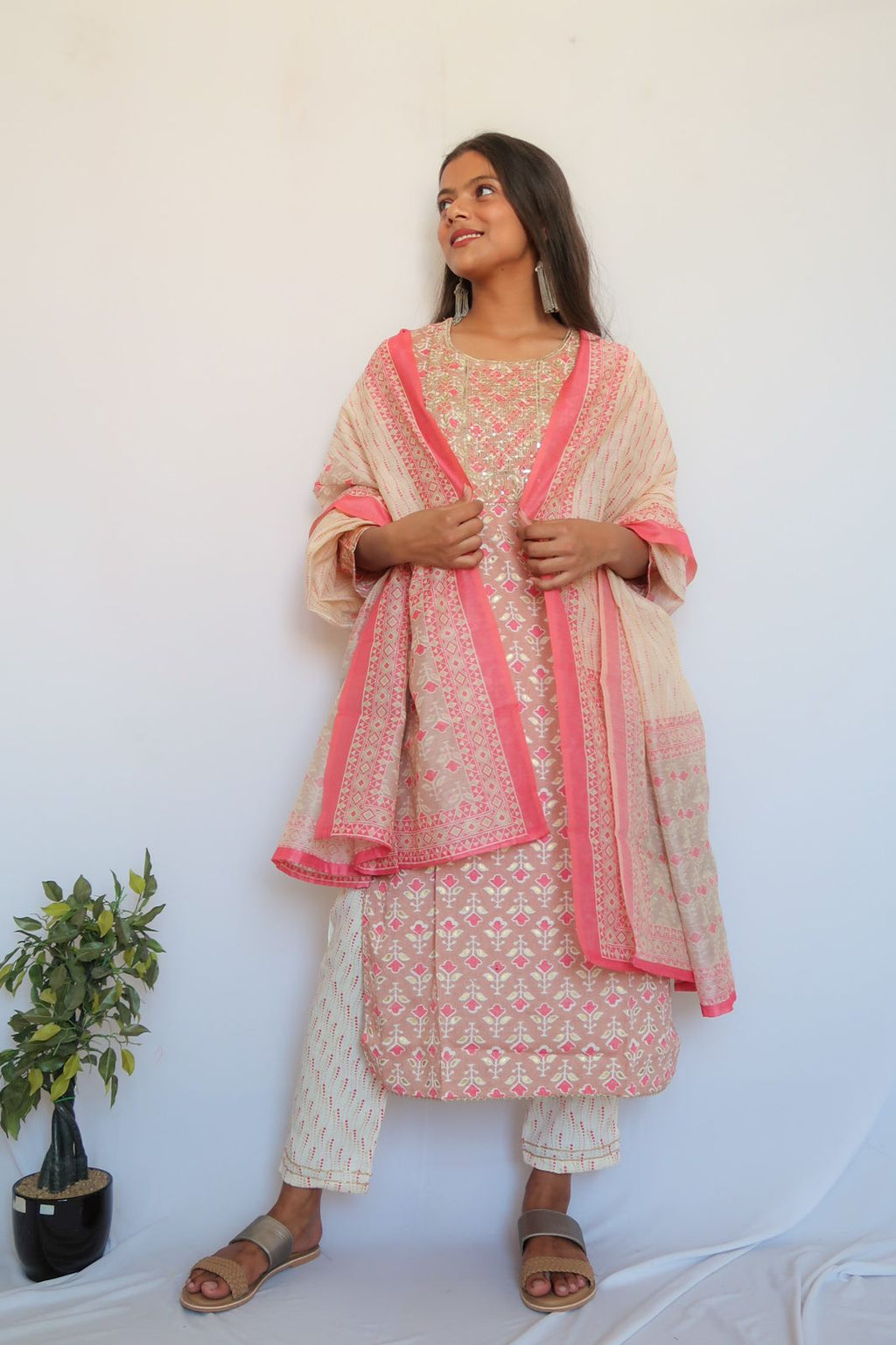 Pink Latte Sequin Suit Set