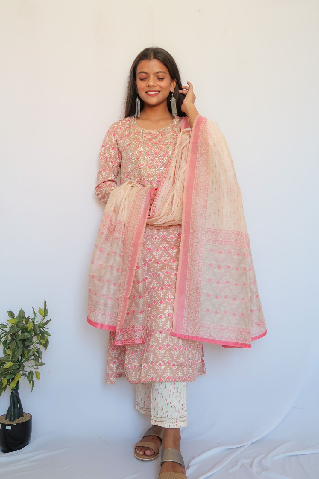 Pink Latte Sequin Suit Set