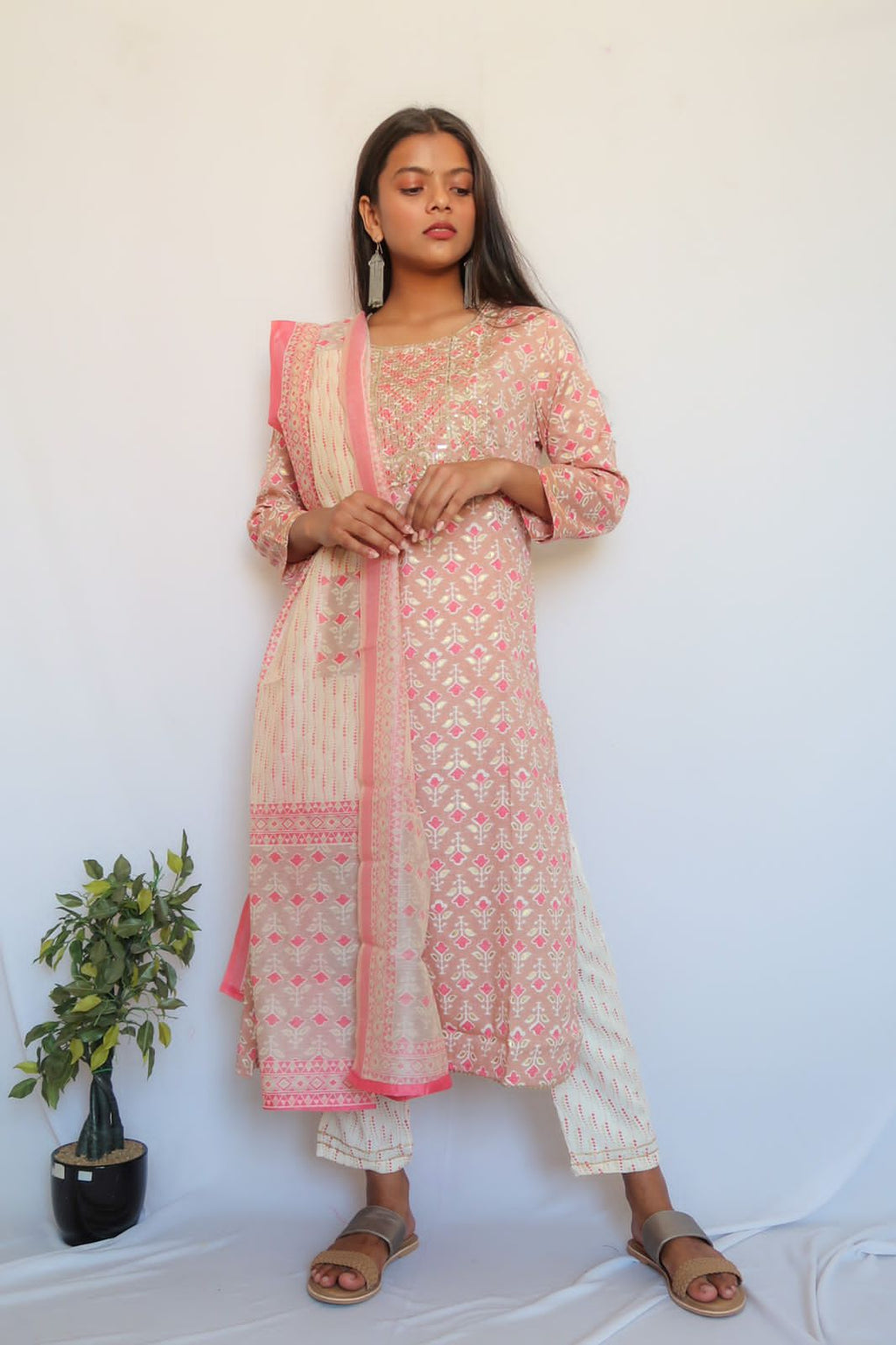 Pink Latte Sequin Suit Set