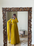 Georgette Attractive Gown Dupatta Set (Stitched)