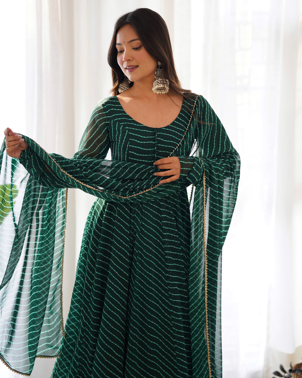 Premium Quality Silk Gown Anarkali Suit Set