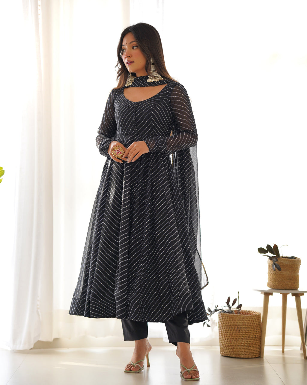 Premium Quality Silk Gown Anarkali Suit Set