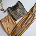 Handwoven cotton Sequin Black Suit