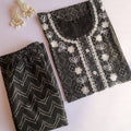 Black & White Bronz Mirror Slim Fit Suit Set