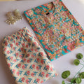 Ocean Blue Floral Boom Slim Fit Suit Set