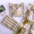 Olive White Suit Set