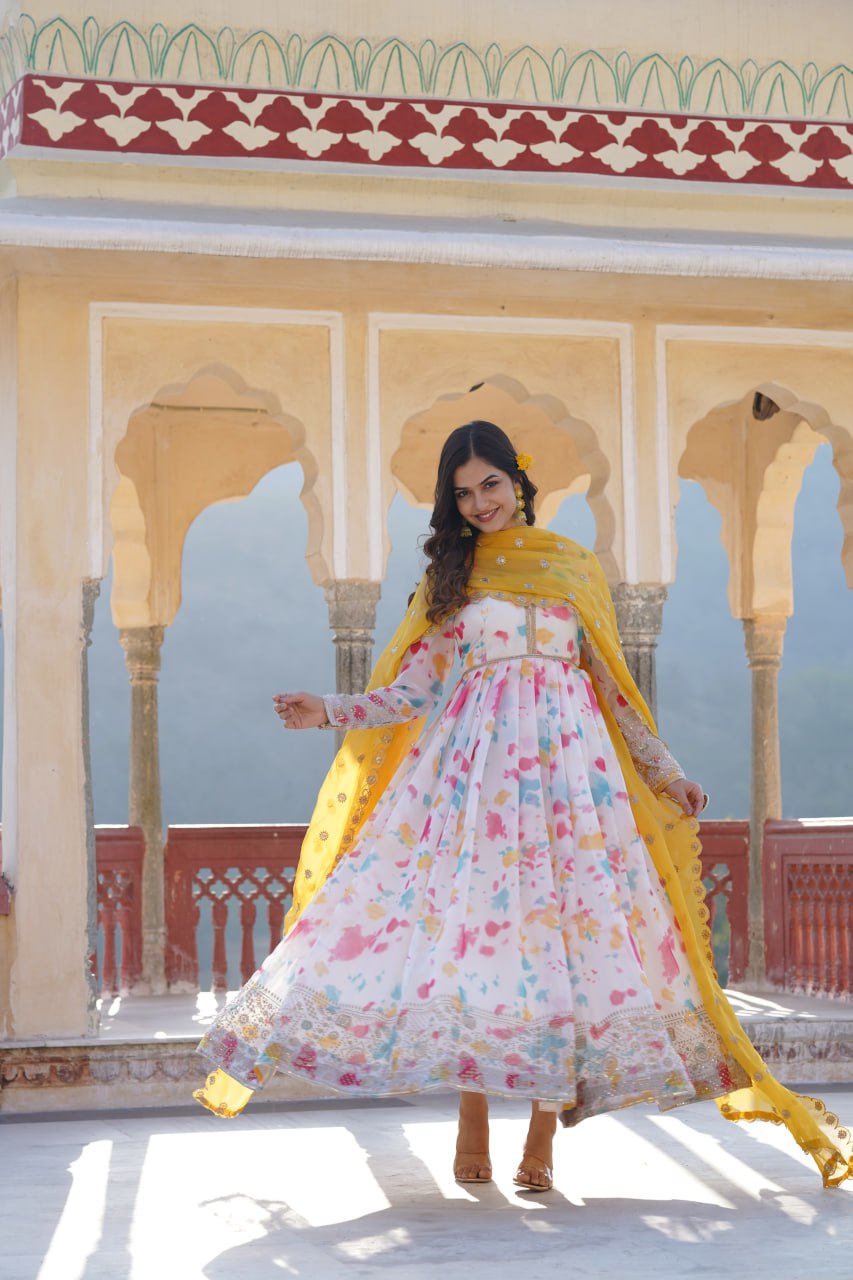 Premium Quality Malti Anarkali Suit Set